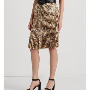 Ralph Lauren pleated snake print skirt—10p